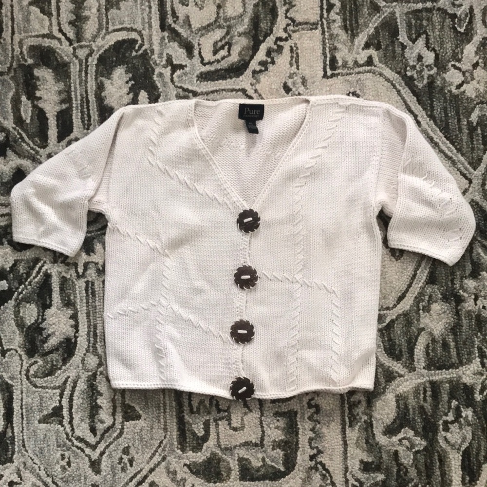 Pure Handknit 100% Cotton Cardigan